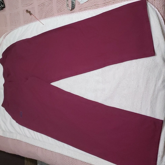 LYDIA'S SELECT Women's Maroon 3-Pocket Scrub Pants-Elastic Waist-EUC-Sz S - Picture 1 of 9